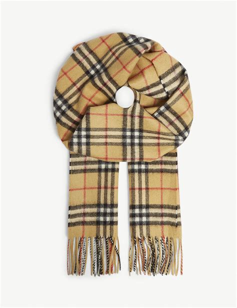 burberry check cashmere scarf yellow|Burberry Check cashmere scarf sale.